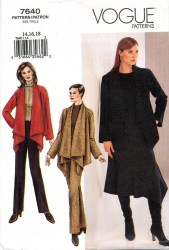 7640 EZ VOGUE CASCADE JACKET, CONTOUR SKIRT, PANTS PATTERN 8-24 3 SZS CHOICE